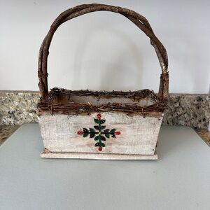 Rustic Wood Basket